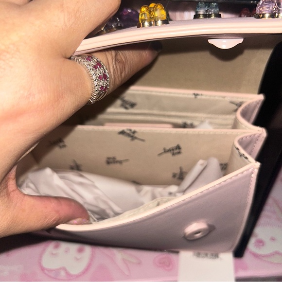 pink glitter Gummy Bears Betsey Johnson cross body purse Limited edition HTF - Picture 3 of 6